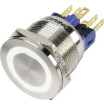 Conrad Components - Bouton-poussoir antivandalisme tru components GQ22S-11E/W/12V 1303050 250 v/ac 3 a 1 x Off/(On) IP65 à rappel 1 pc(s)