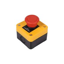 Gotrays - Bouton-poussoir d'arrêt d'urgence, interrupteur à bouton-poussoir 660V 10A interrupteur d'arrêt instantané boîtier en plastique
