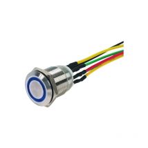 Sewosy - Bouton poussoir lumineux et sonore avec 6 fils soudés