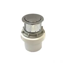 Pulsante pneumatico a 1/2 flusso Valsir in cromo lucido.