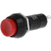 Bouton-poussoir rond à circuit ouvert 12mm rouge