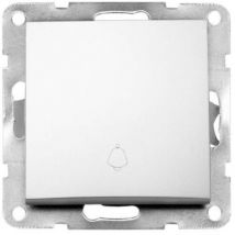 GSC - Bouton poussoir sonnette encastré Iota Blanc 103500006