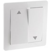 Bouton poussoir volet roulant - blanc - Zenitech