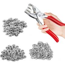 Roleader - Bouton pression Boutons Pleins Creux avec Pince Bouton Pression Pince bouton pression,Pour le bricolage, les vêtements pour enfants, les