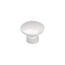 Bouton rond avec insert hêtre blanc, D.40mm, H.33mm, 1 pièce avec visserie.