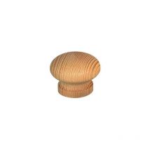 Bouton rond avec insert, Pin poncé, D.30mm, H.33mm, 1 pièce avec visserie.