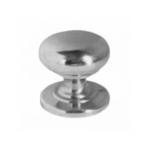 Bouton rond en laiton chromé anneau mm 25