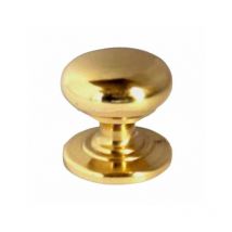 Bouton rond en laiton poli anneau mm 25