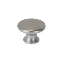 Bouton rond plastique gris alu, D.37mm, H.28mm, 1 pièce avec visserie.