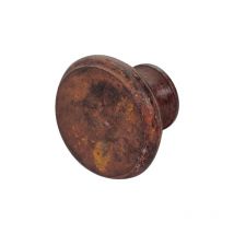 Bouton rond type provençal dubois - fer rouillé ciré - 098012