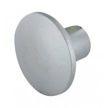 Pomolo rotondo in zama grigio alluminio, D.30mm, H.22mm, 1 pezzo con viti.