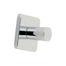 Fosun - Bouton Sur Platine Carré - Hauteur : 25 Mm - Décor : Chromé - Diamètre : 12 Mm - Matériau : Zamac - Section : 35 X 35 Mm