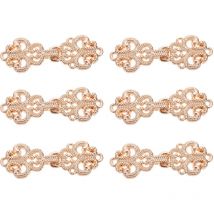 Feiyue - Boutons Cheongsam 6 paires de boutons Cheongsam Boutons de fermeture chinois Boutons en alliage de zinc