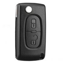 Boutons Coque Clé Compatible CE0536 clé à Rabat Pliable pour Peugeot 207 307 308 407 408 3008 5008 Citroen C2 C3 C4 C5 C6 C8 (2 Boutons, CE0536)