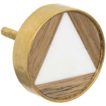Boutons de meuble x2 Isla en manguier & laiton D3,8cm Atmosphera Créateur D'intérieur