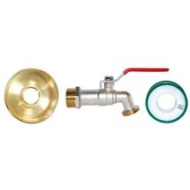 Kit Adattatore Serbatoio Mesh Da 1000 Litri Con Rubinetto 15x21 1/4 Di Giro Boutté