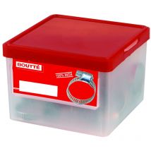 Boutté - Boîte de 25 colliers bande ajourée inox de serrage, l. 13mm, ø 14/22