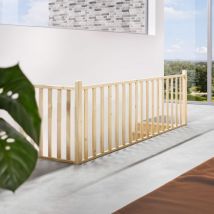 Handystairs - Questa balaustra classica in legno di faggio è lunga 320 cm e presenta barre e colonnine tornite.