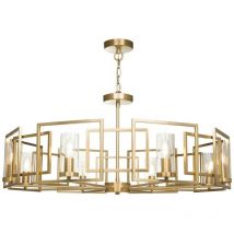 Bowi Zylindrische Decken-Pendelleuchte Gold, 8-flammig, E14