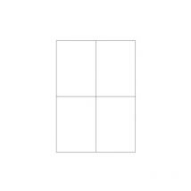 Box 100 Blatt weiße randlose Etiketten-Laser/Tintenstrahl/Kopierer-105x148 mm meg