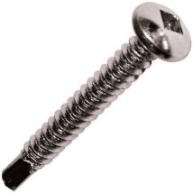 Selbstbohrende Edelstahlschraube A2 mit Zylinderkopf und Vierkantansatz für Alu - ø 4.2 x 50 mm - Packung zu 250 Scell-it TCQN42050