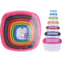 7 Box Contenitori Per Alimenti Pp Con Coperchio Schiscette