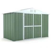 Box attrezzi in lamiera casetta da giardino in acciaio 327x155cm x h2.15m - 114KG - 5.06mq - colore verde