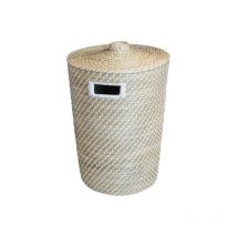 Box&beyond - Panier à linge fibre végétale Phuket, naturel, 40 x 52 x 40 cm