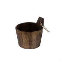 Panier H.16.5 x l.16 bois marron, Oslo pin wenge - Box&beyond