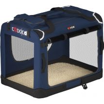 Box per il Trasporto di Cani Gatti Trasportino per Animali per Auto Grigio Diverse Grandezze m - Navy Blue (en) - Cadoca