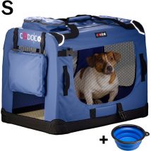 Box per il Trasporto di Cani Gatti Trasportino per Animali per Auto Grigio Diverse Grandezze s - Navy Blue (en) - Cadoca