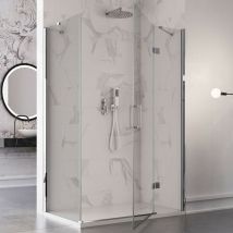 Luminosa Arredobagno - Box doccia 2 lati battente trasparente anticalcare 8mm h195 regina, dimensioni 70x120