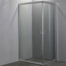 Luminosa Arredobagno - Box doccia 2 lati scorrevole a doppia porta trasparente o stampato 6mm h190 easy, dimensioni 90x140, tipo di vetro stampato