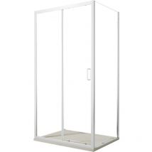 Olimpo Docce - Box doccia 2 lati scorrevole e 1 lato fisso matias, seleziona misura 80x140