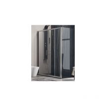 Karag - Box doccia 2 lati scorrevole trasparente 6mm profilo cromo flora 600 h190, dimensioni 150cm
