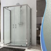 Fosterberg - Box Doccia 3 Lati 70x90x70 cm 2 Ante Battenti in Cristallo Opaco 6mm H185 Koge Trio
