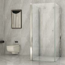 Luminosa Arredobagno - Box doccia 3 lati porta battente trasparente 8mm h195 magic, dimensioni 80x60x80