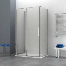Showerdesign - Box doccia oslo porta battente con fissetto 3 lati rettangolare 100x80x80 cm altezza 200 cm cristallo 6 mm
