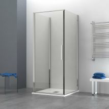 Showerdesign - Box doccia oslo porta battente quadrato 3 lati 80x80x80 cm altezza 200 cm cristallo 6 mm