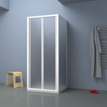 Showerdesign - Box doccia tokyo porta pieghevole rettangolare 3 lati 90x75x75 cm altezza 200 cm cristallo 6 mm bianco opaco
