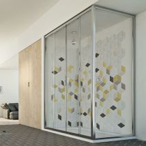 Idralite - Box doccia rettangolare vetro trasparente h 198 Young Duo 2 Ante 70x160 cm