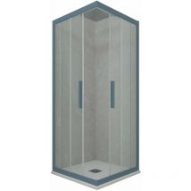 Forte - Box doccia 70x75 angolare scorrevole Blu Navy h 200 Kolors