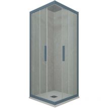 Forte - Box doccia 70x90 angolare scorrevole Blu Navy h 200 Kolors