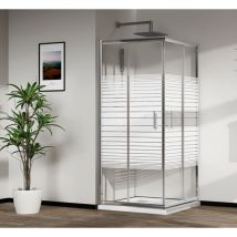 Piushopping - Box Doccia 70x90 Angolare Cabina Bagno Cristallo 6 Mm Rettangolare Scorrevole Vetro Serigrafato - gray - trasparent