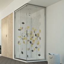 Idralite - Box doccia angolare scorrevole vetro trasparente h 198 mod. Evolution 70x75 cm rettangolare