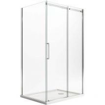 Idralite - Box doccia rettangolare con easyclean h 200 vetro trasparente 8 mm mod. Prime Duo 1 Anta 70x120 cm versione destra