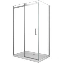 Idralite - Box doccia rettangolare vetro trasparente con easy-clean h 190 mod. Cosmopolitan 70x100 cm