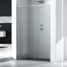 Megius - Box doccia a nicchia Vetro 6mm H200 cromo Zen Profilo: Cromo - Misure: 147-150 - Vetro: Trasparente