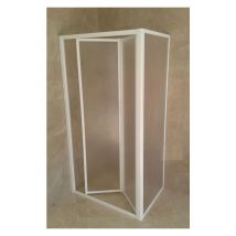 Lineadoccia - Box doccia acrilico - 2 lati, Fisso piu' Libro 85 (fisso) x85 (Libro) x H185 cm