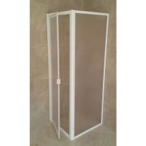 Lineadoccia - Box Doccia acrilico - 2 lati, fisso + porta battente 85 (fisso) x 85 (battente) x H185 cm